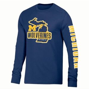 NCAA Michigan Wolverines Vintage Adult Small Long Sleeve T Shirt New With Tags